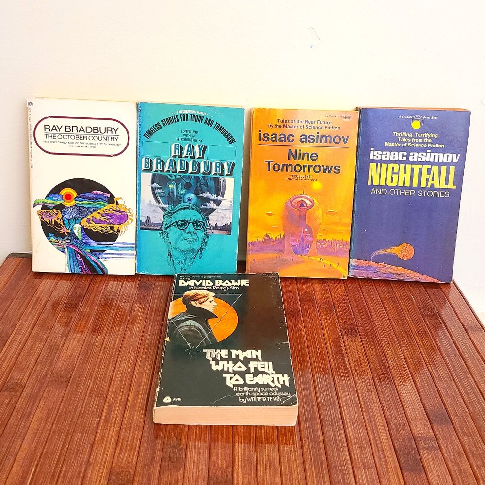 5 Vintage Classic Sci Fi Paperback Novels
